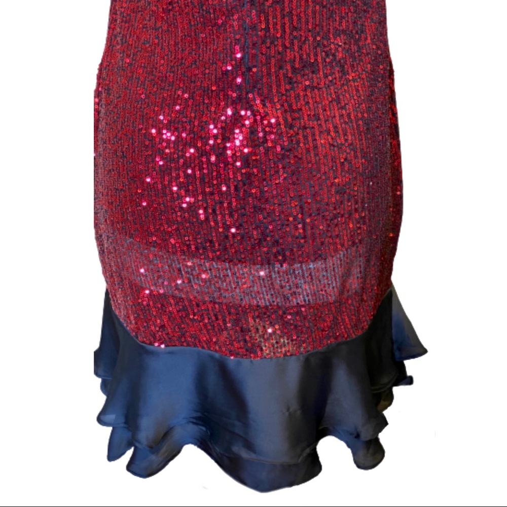 Red sequins cocktail evening dress - Picture 7 of 7